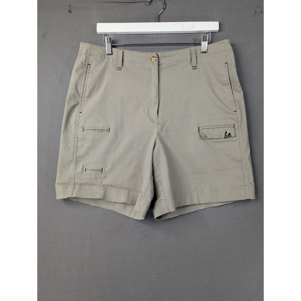 Jamie Sadock Womens Golf Shorts Size 16 Khaki Tan Cargo Pockets